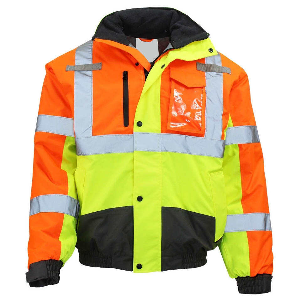 Hestic Sports Wear Construction Reflective Clothes Safety Reflective Jacket High Visibility Workwear Safety Workers Bomber Waterproof Jacket